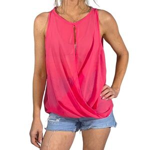 ZARA Hot Pink Sheer‎ Blouse